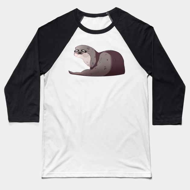 Otter Baseball T-Shirt by scribblekisses